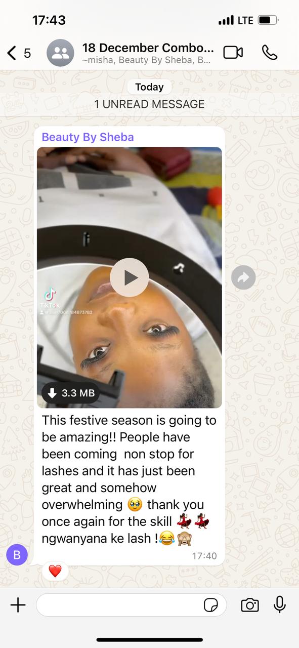 Beauty By Sheba — non-stop lash bookings this festive season