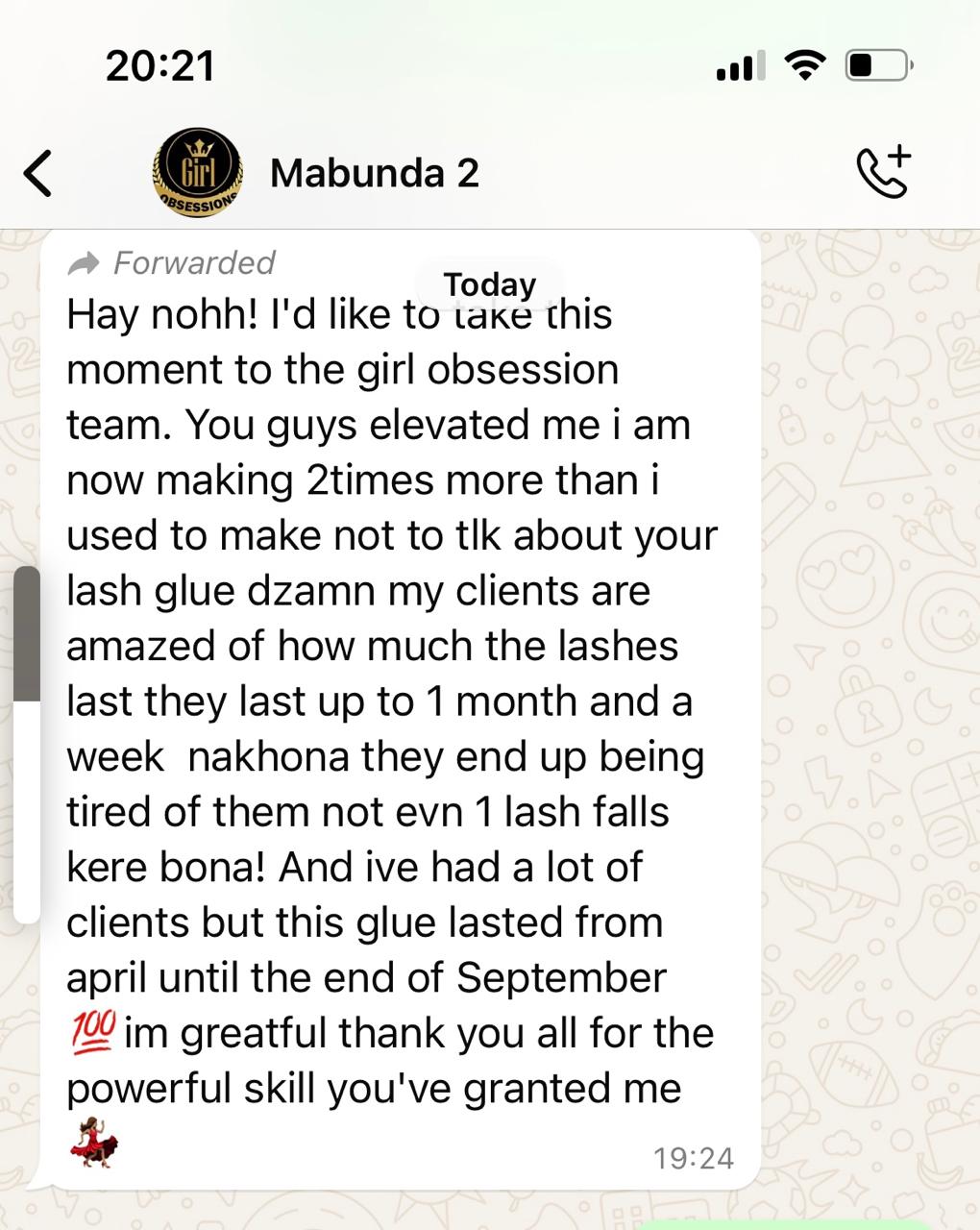 Mabunda — earning 2× more since Girl Obsessions training